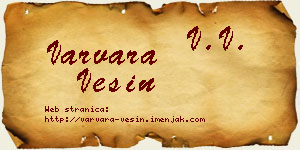 Varvara Vesin vizit kartica